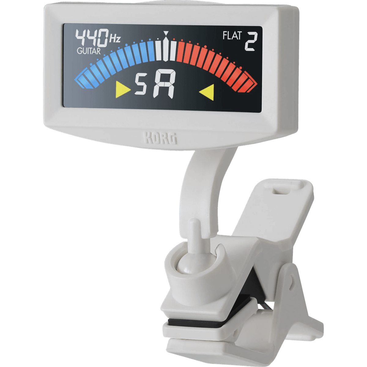 KORG AW4G-WH PITCHCROW CLIP-ON GUITAR TUNER WHITE