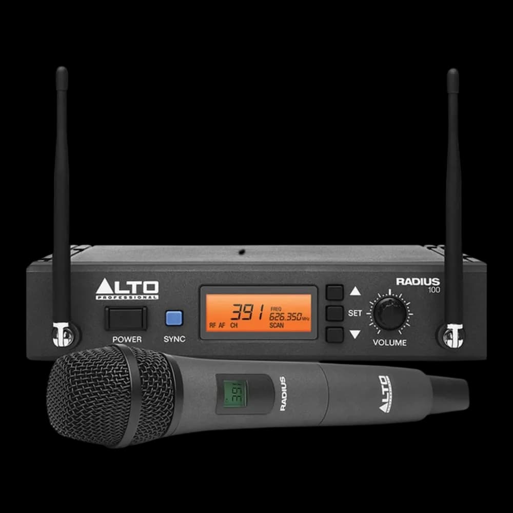 ALTO RADIUS 100 UHF WIRELESS HANDHELD VOCAL MICROPHONE SYSTEM