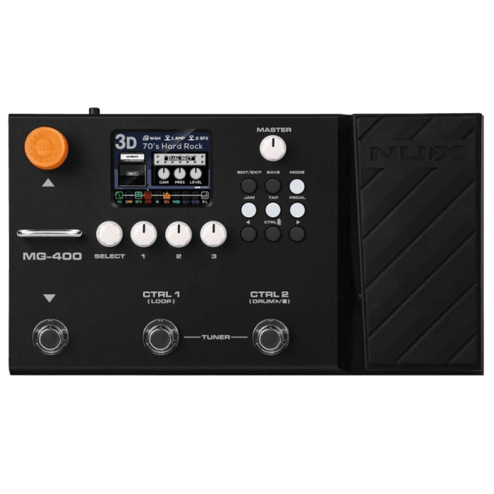 NUX MG-400 MODELLING GUITAR AND BASS PROCESSOR MULTIEFFECTS PEDAL