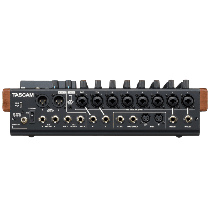 TASCAM MODEL 12 12-TRACK DIGITAL RECORDING MIXER WITH DAW AND AUDIO INTERFACE