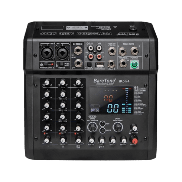 BARETONE IKON 4 PROFESSIONAL AUDIO MIXER 4-CHANNEL
