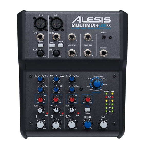 ALESIS MULTIMIX 4-CHANNEL MIXER WITH USB FX