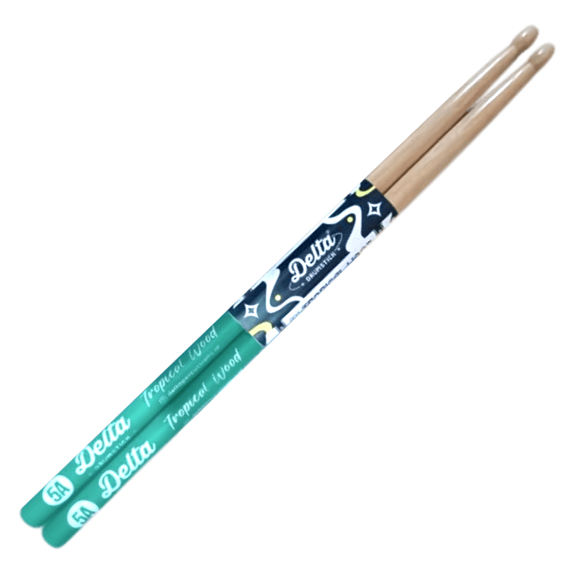 DELTA DRUMSTICK 5A WITH GREEN ANTISLIP GRIP