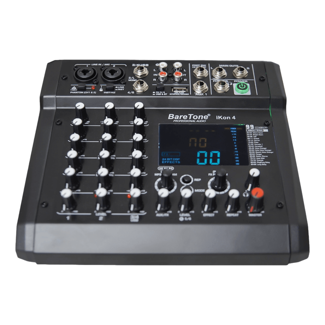 BARETONE IKON 4 PROFESSIONAL AUDIO MIXER 4-CHANNEL