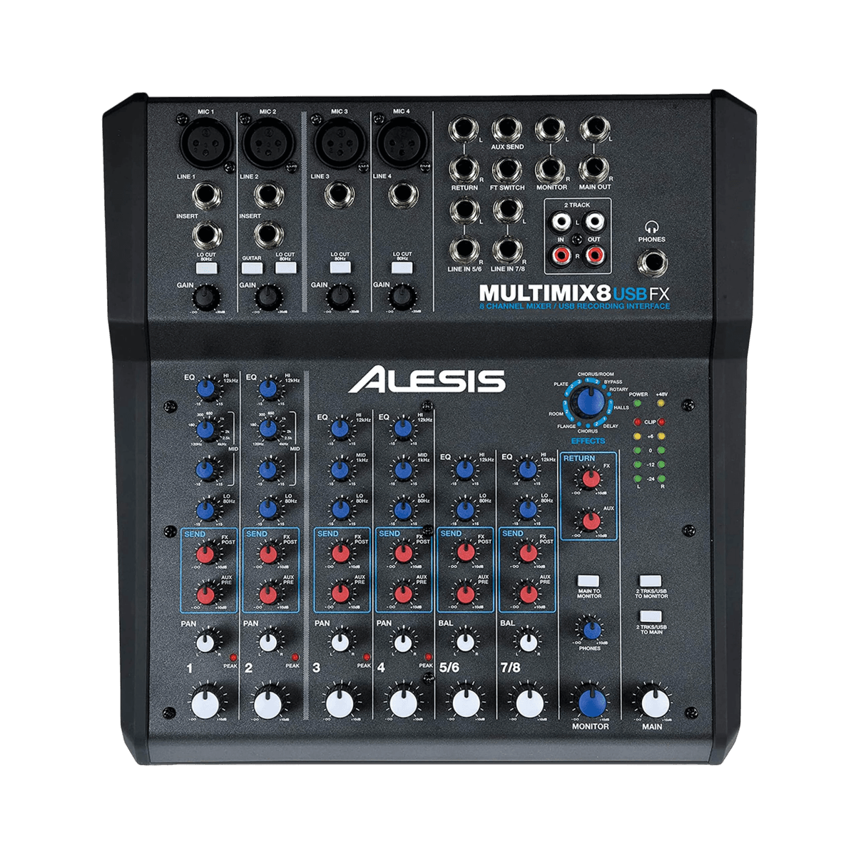 ALESIS MULTIMIX 8-CHANNEL MIXER WITH USB FX