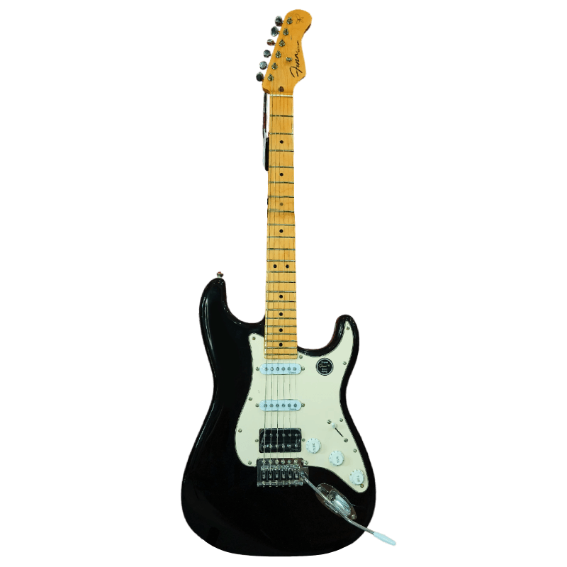 FENA STRATOCASTER ST STD BLACK MAPLE GITAR ELEKTRIK