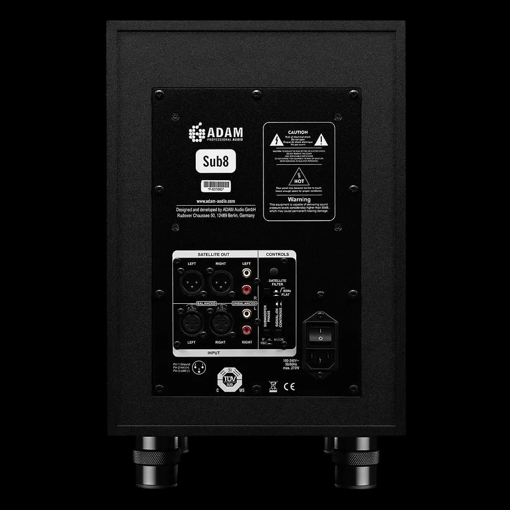 ADAM AUDIO SUB8 8.5-INCH POWERED STUDIO SUBWOOFER