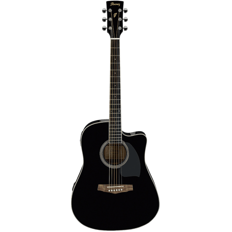 IBANEZ PF15ECE BLACK PERFORMANCE SERIES GITAR AKUSTIK