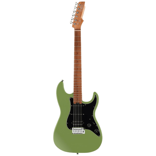 HEX STRATOCASTER E300 S/SF SATIN SAFARI GREEN LOCKING TUNER GITAR ELEKTRIK