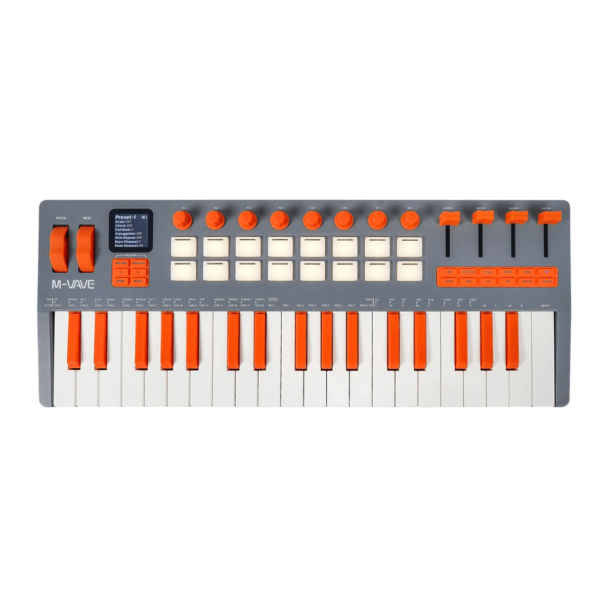 M-VAVE SMK37 PRO ELITE WIRELESS BUILT-IN SYNTHESIZER MIDI KEYBOARD