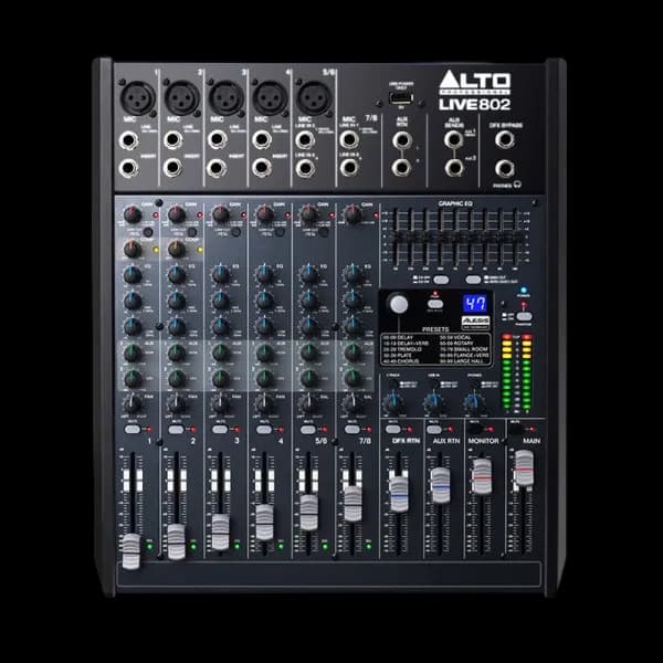 ALTO LIVE 802 8-CHANNEL 2-BUS ANALOG MIXER