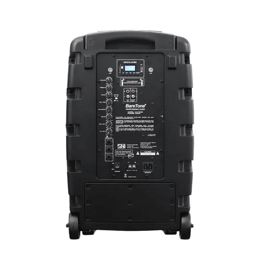 BARETONE MAX15HB 15-INCH PORTABLE ACTIVE SPEAKER