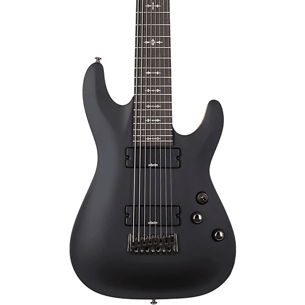 Schecter Demon 8 ABSN 8-String In Aged Black Satin Electric Guitar