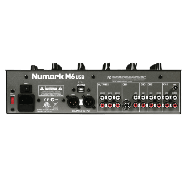 NUMARK M6 USB 4-CHANNEL PROFESSIONAL USB INTERFACE DJ MIXER
