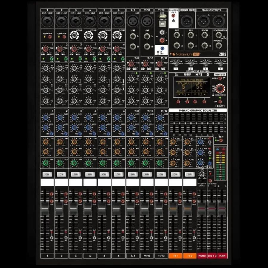 Nakamichi ZX 12 Professional 12 Channel Audio Mixer