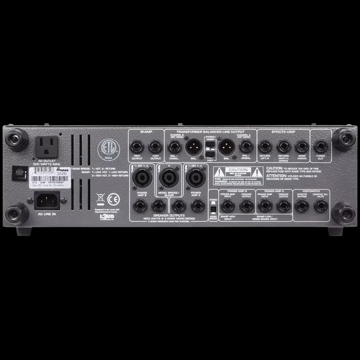 AMPEG SVT-4 PRO SERIES BASS HEAD AMPLIFIER