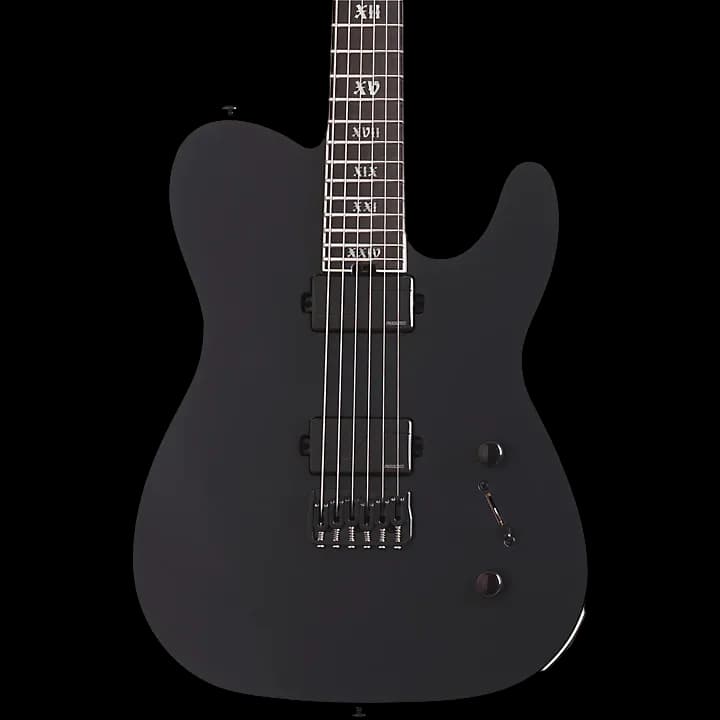 SCHECTER PT FR S SLS ELITE EVIL TWIN SBK SATIN BLACK ELECTRIC GUITAR