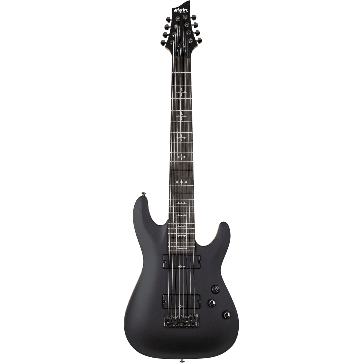 Schecter Demon 8 ABSN 8-String In Aged Black Satin Electric Guitar